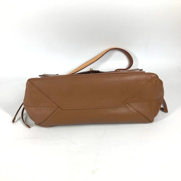 LOUIS VUITTON Rock Me MM Tote Bag Shoulder Flap Shoulder Bag Leather Brown - Picture 4 of 15